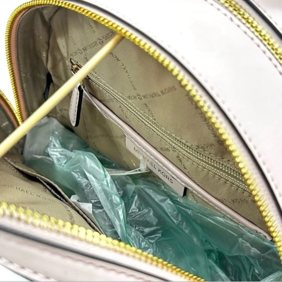 Michael Kors Medium Jaycee Zip Packet Backpack Brown/Powder Blush - Picture 9 of 14